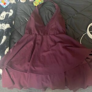 Purple halter dress